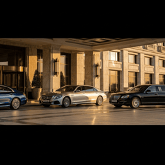 F segment full-size lüks sedan araçların premium otel girişinde sıralaması