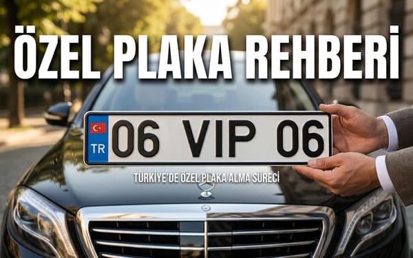 Özel plaka — lüks araç önünde 06 VIP 06 yazılı özel Türk plakası