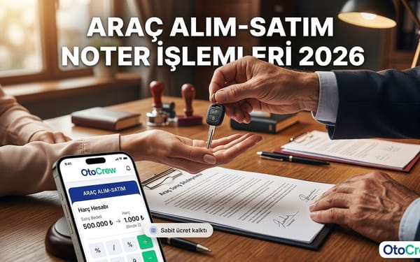 Noter masasında araç alım satım sözleşmesi ve anahtarlar
