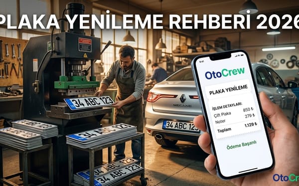 Yeni araç plakası basımı