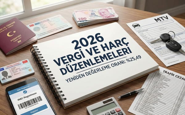 2026 vergi ve harç ödemeleri