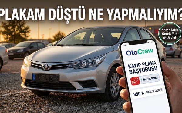Araç plaka değişimi ve yedek plaka